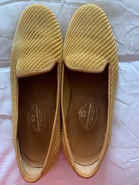 Stubbs & Wootton Butter Yellow Woven Men’s Slip-On Loafers